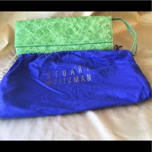 Stuart Weitzman Snakeprint Clutch